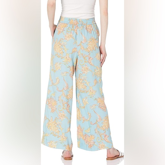 JS Flowy Marine Blue Floral Wide Leg - Picture 2 of 11